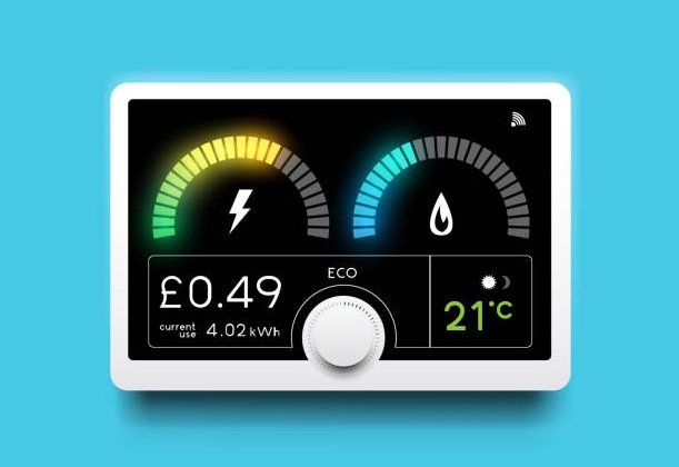 graphic showing smart metering in-home display